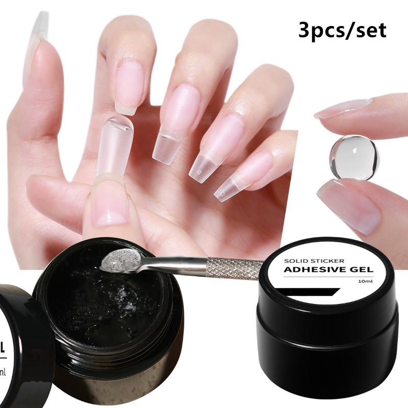 3pcs/set Solid Nail Tips Gel S - đánh giá và giá Glue Stick Pack