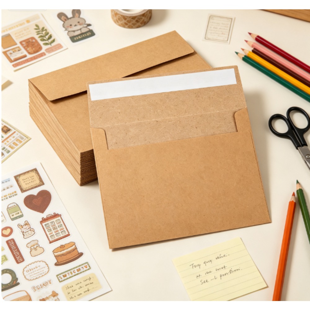 50-pack kraft paper envelopes  - đánh giá và giá Letter Envelope Kraft