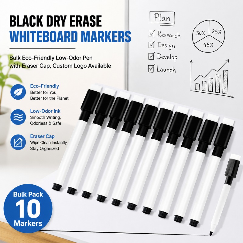 Black Erasable Whiteboard Mark - đánh giá và giá Whiteboard Marker Set