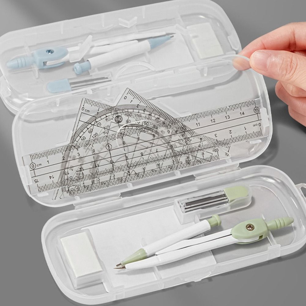 8PCS/Set Plastic Ruler Compass - đánh giá và giá Compass Geometry Set