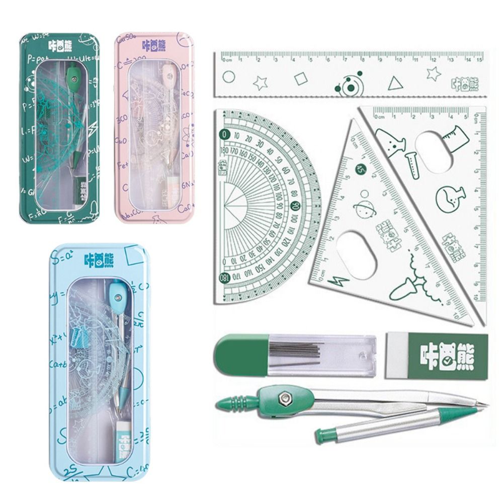 8Pcs/Set Multifunctional Math  - đánh giá và giá Compass Geometry Set