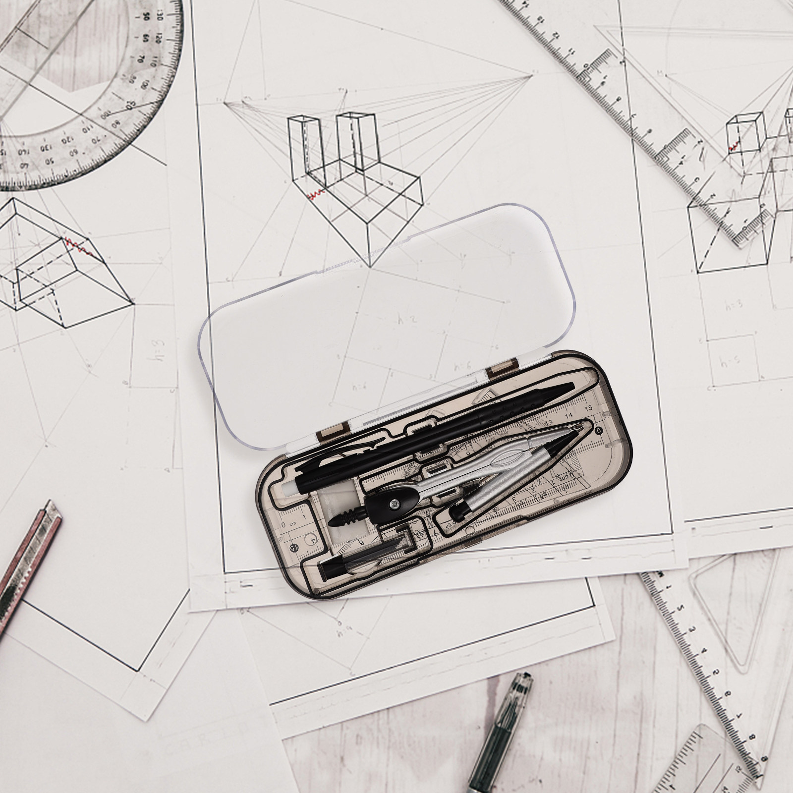 1Set Multifunctional Drafting  - đánh giá và giá Compass Geometry Set